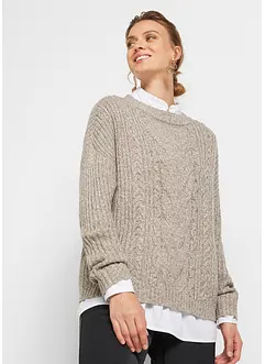 Maglione a trecce, bonprix