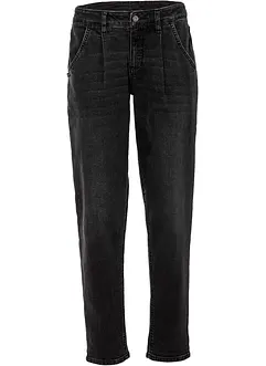 Jeans barrel elasticizzati, vita media, bonprix