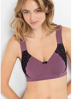 Reggiseno minimizer senza ferretto con cotone biologico (pacco da 2), bonprix