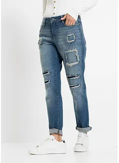 Jeans boyfriend con zone sdrucite, bonprix