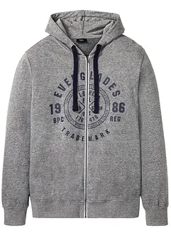 Felpa con zip, cappuccio e taglio comfort, bonprix