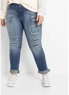 Jeans boyfriend con zone sdrucite, bonprix