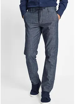 Pantaloni chino regular fit in chambray, straight, bonprix