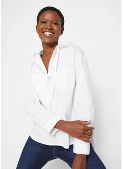 Blusa con cappuccio in puro cotone biologico, bonprix