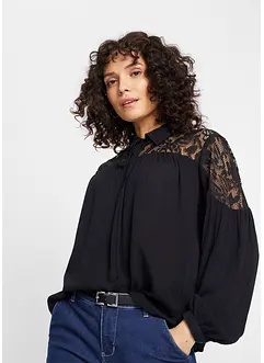 Blusa con pizzo, bonprix