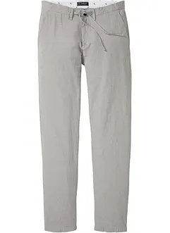 Pantaloni chino in misto lino con elastico in vita regular fit, straight, bonprix