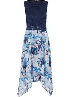 Abito in chiffon con pizzo, bonprix