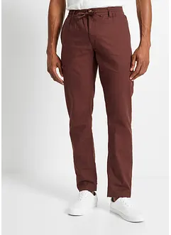 Pantaloni chino in misto lino regular fit, straight, bonprix