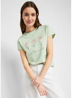 T-shirt basic con stampa (pacco da 2), bonprix
