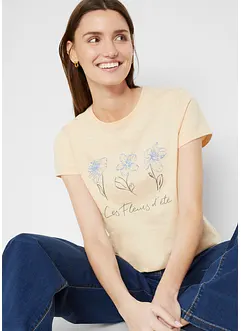 T-shirt basic con stampa (pacco da 2), bonprix