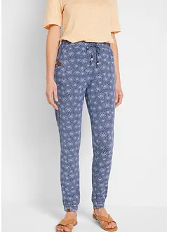 Pantaloni in jersey di misto viscosa morbida con fantasia, bonprix