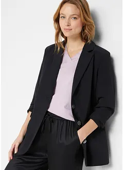 Blazer lungo con maniche arricciate, bonprix