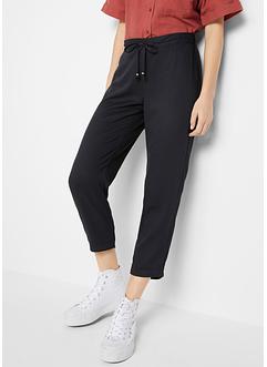 Pantaloni cropped in viscosa con elastico in vita, bpc bonprix collection