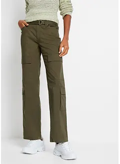 Pantaloni cargo in misto cotone elasticizzato, bonprix