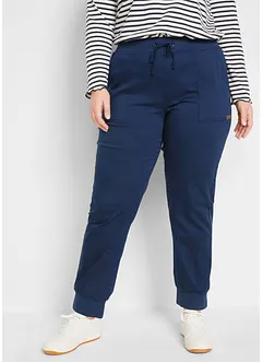 Pantaloni in twill con cinta comoda, bonprix