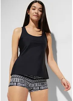 Tankini con reggiseno a bustier (set 3 pezzi), bonprix