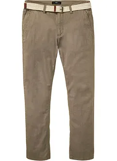 Pantaloni chino elasticizzati con cintura regular fit, straight, bonprix