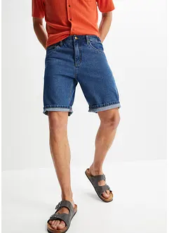 Bermuda in jeans con cinta elasticizzata ai lati, classic fit, bonprix