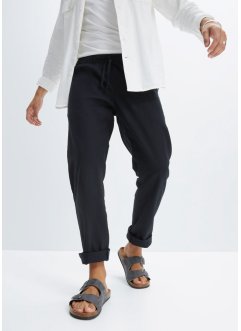 Pantaloni chino in misto lino con elastico in vita regular fit, straight, RAINBOW