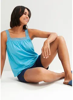Top ampio con spalline in pizzo, bonprix