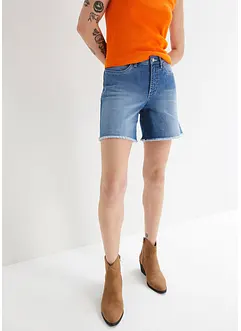 Shorts di jeans elasticizzati, a vita media, bonprix