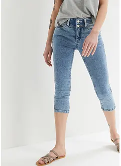 Jeans skinny elasticizzati al ginocchio, a vita media, bonprix