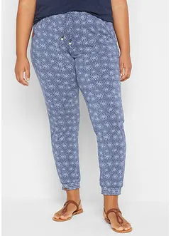 Pantaloni in jersey di misto viscosa morbida con fantasia, bonprix