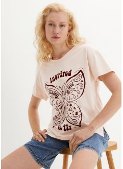 T-shirt in cotone con stampa, bpc bonprix collection