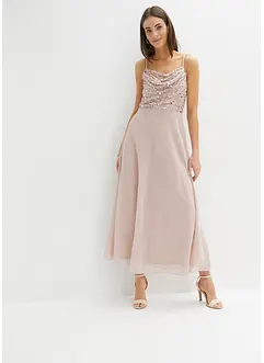 Abito con spalline e paillettes, bonprix