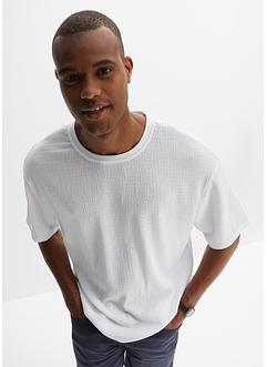 T-shirt sostenibile in tessuto operato, loose fit, John Baner JEANSWEAR