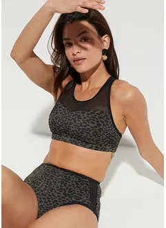 Bikini a bustier con inserto trasparente (set 2 pezzi), bonprix