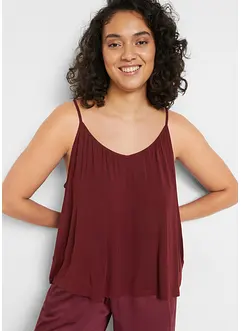 Top con spalline sottili in viscosa fluente, bonprix