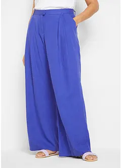 Pantaloni a palazzo in misto lino e viscosa leggero, bonprix