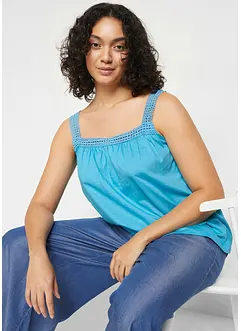 Top ampio con spalline in pizzo, bonprix