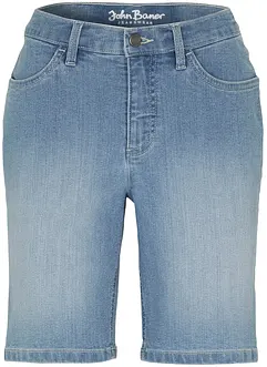 Bermuda in jeans straight, a vita media, bonprix