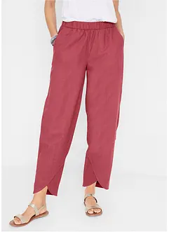 Pantaloni cropped in misto lino leggero, bonprix