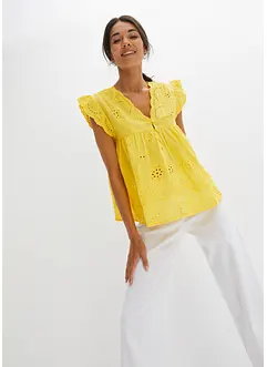 Blusa con pizzo, bonprix