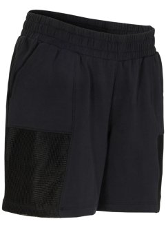 Shorts in felpa con mesh, bpc bonprix collection