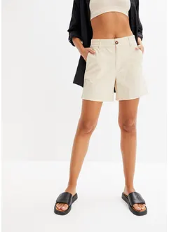 Shorts in twill a vita alta, bonprix