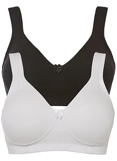 Reggiseno t-shirt minimizer senza ferretto con cotone biologico (pacco da 2), bonprix