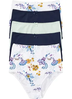 Slip a vita alta (pacco da 5) con cotone biologico, bonprix