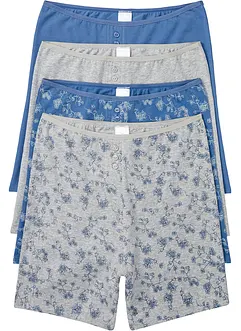 Boxer da donna aderenti lunghi a vita alta con cotone biologico (pacco da 4), bonprix