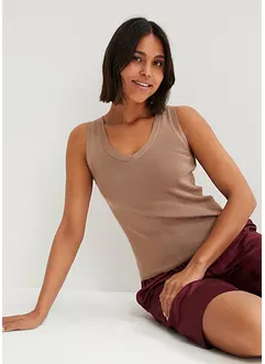 Top in maglia fine con scollo a V, bonprix