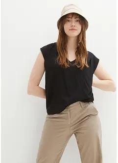Blusa a maniche corte con scollatura a V, bonprix