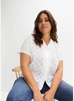 Camicetta con ricami traforati, bonprix