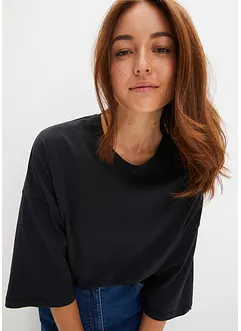 Maglia oversize in cotone a mezze maniche, bonprix