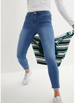 Jeans cropped modellanti, vita media, bonprix