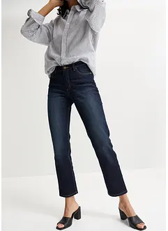 Jeans cropped straight, a vita media, bonprix