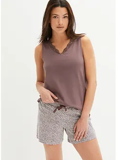 Pigiama estivo con pizzo delicato, bonprix