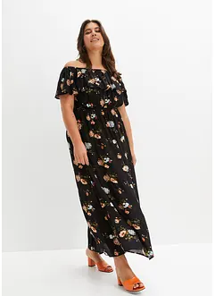 Abito fantasia con spalle scoperte, bonprix